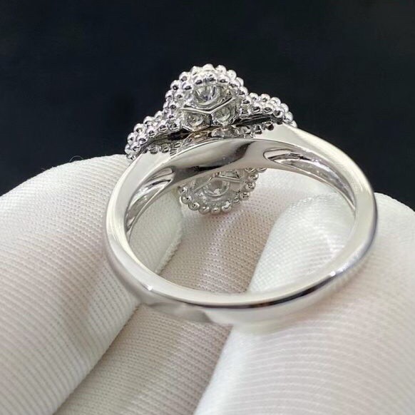 NHẪN VAN CLEEF & ARPELS ALHAMBRA DIAMOND CLOVERS GOLD 18K WHITE GOLD