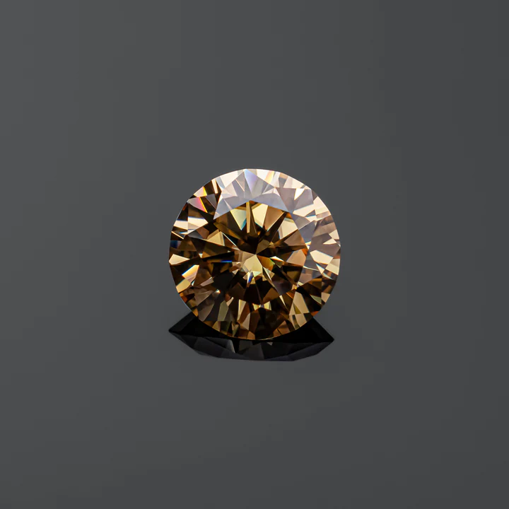 KIM CƯƠNG Round Hearts and Arrows Cut Coated Pink Loose Moissanite Stone
