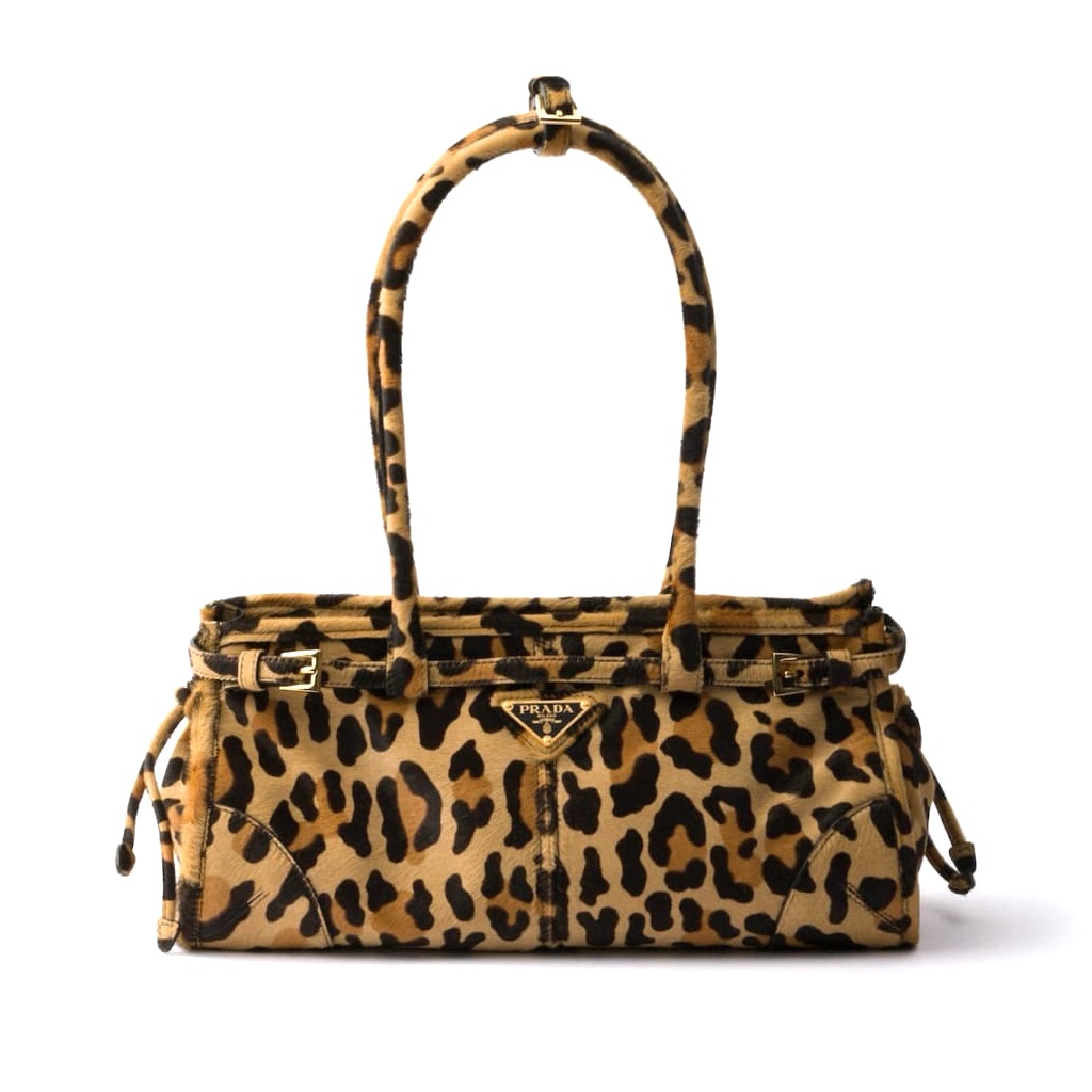 TÚI PRADA SOFT LUX LEOPARD PRINT TOP QUALITY