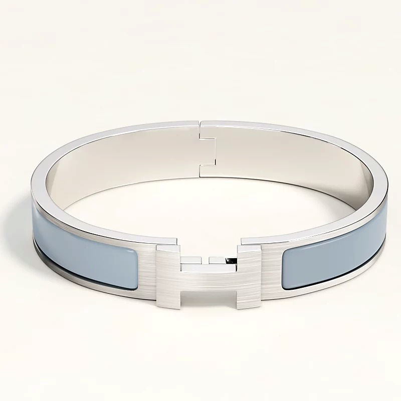 LẮC TAY HERMES Clic HH bracelet Bleu Lin Mat
