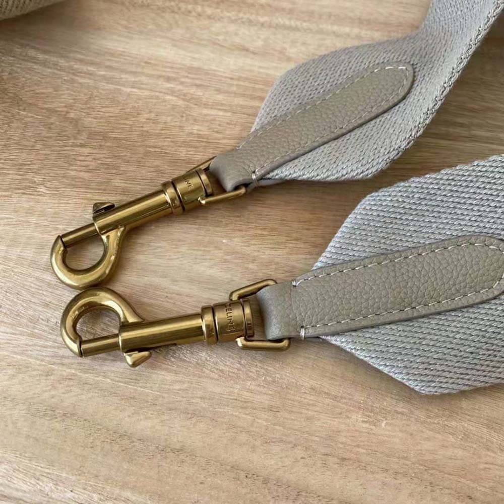 TÚI Celine Women Sangle Bucket Bag in Soft Grained Calfskin-Brown