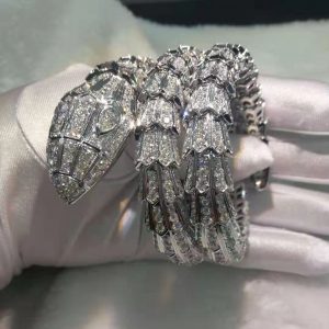Vòng tay BVLGARI Serpenti Full Pave vàng trắng 18K
