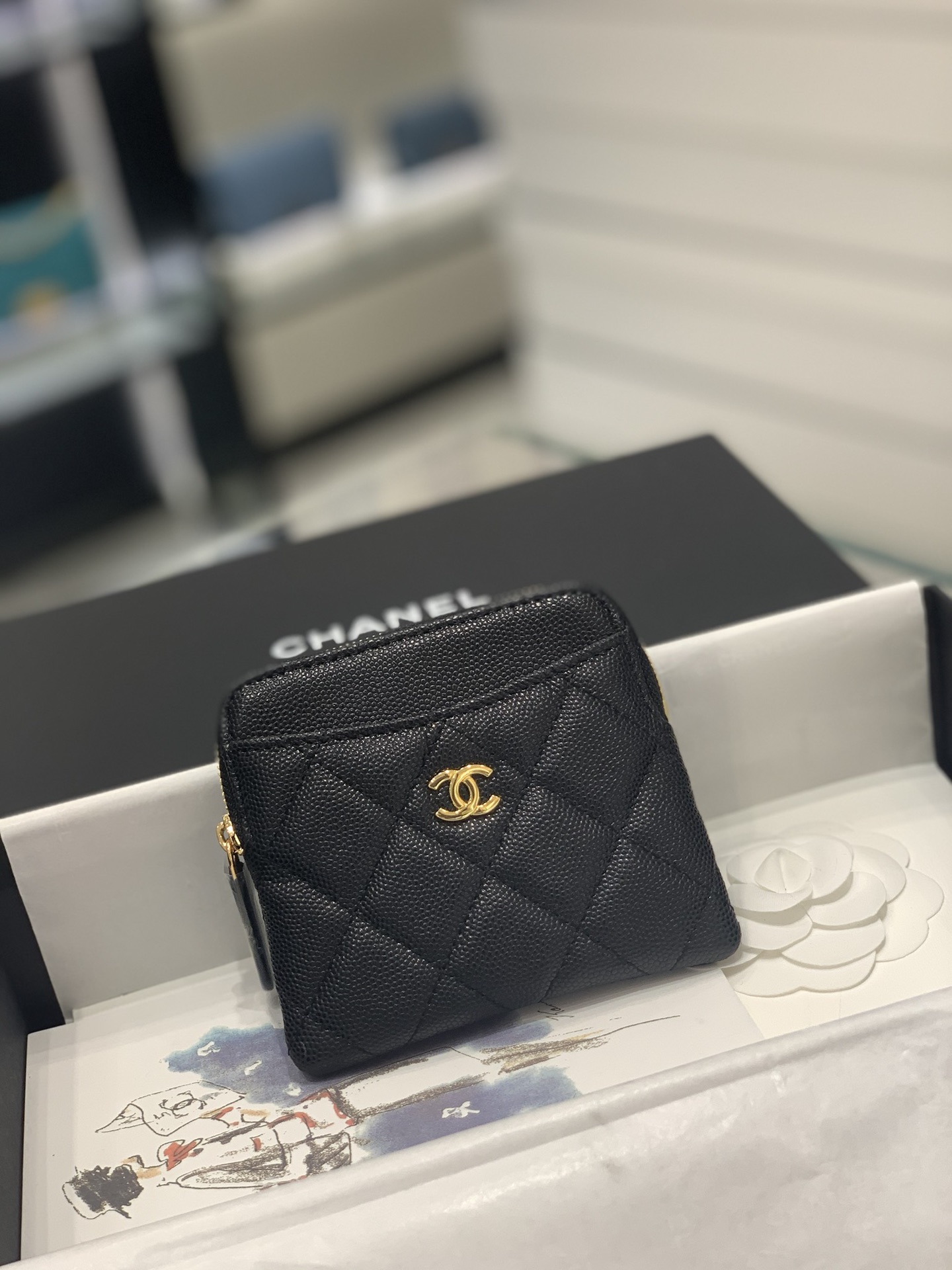 Ví Chanel 22S black đen