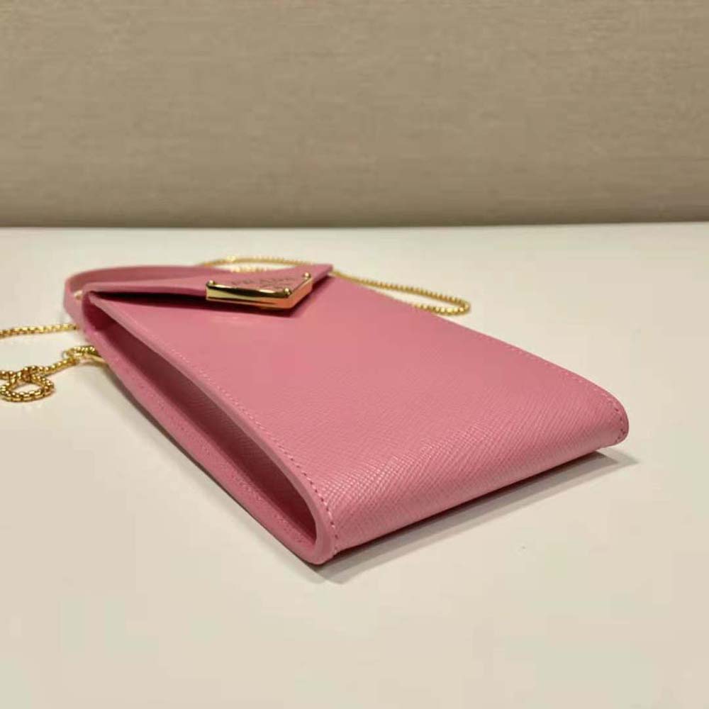 TÚI PRADA Women Saffiano Leather Mini-Bag-Pink