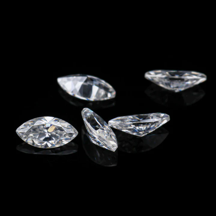 KIM CƯƠNG Marquise Cut Natural White Loose Moissanite Stone