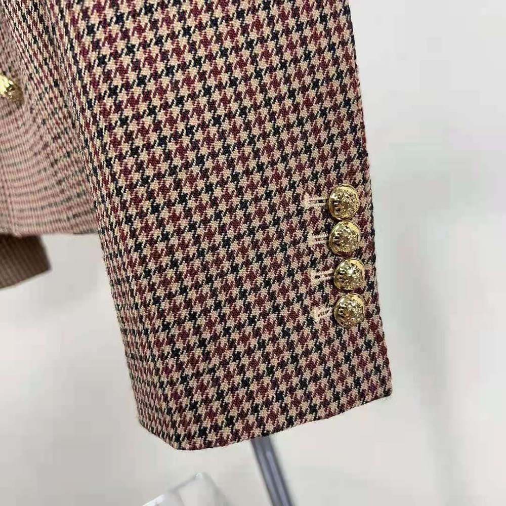 ÁO Miu Miu Women Chelsea Jacket in Double Houndstooth Wool