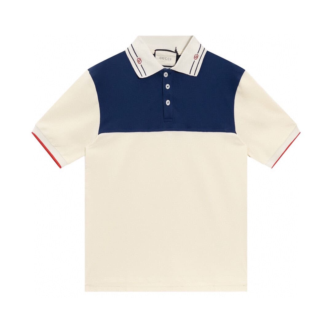 ÁO GUCCI POLO SHIRT BLUE BEIGE