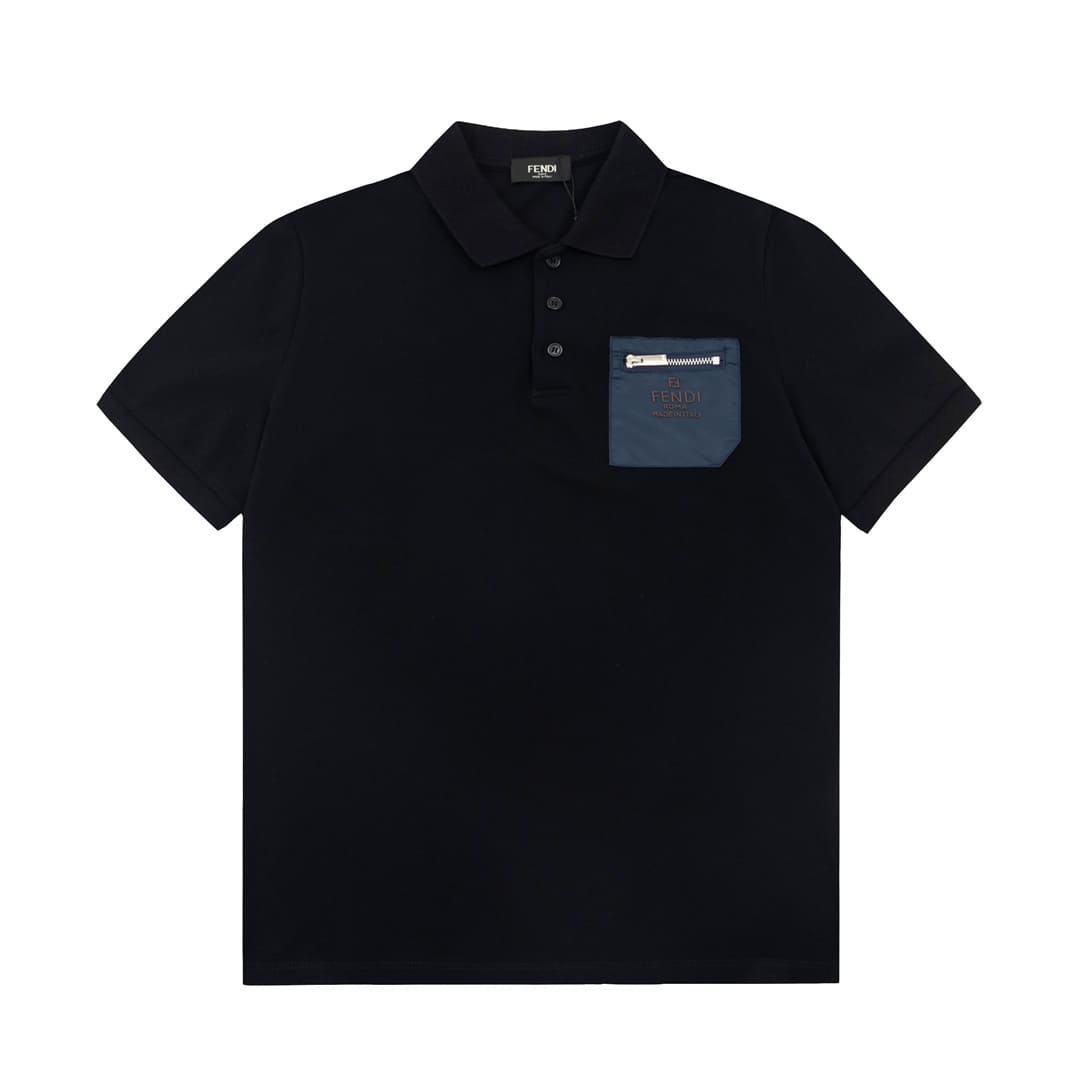 ÁO FENDI POLO SHIRT BLACK MÀU ĐEN