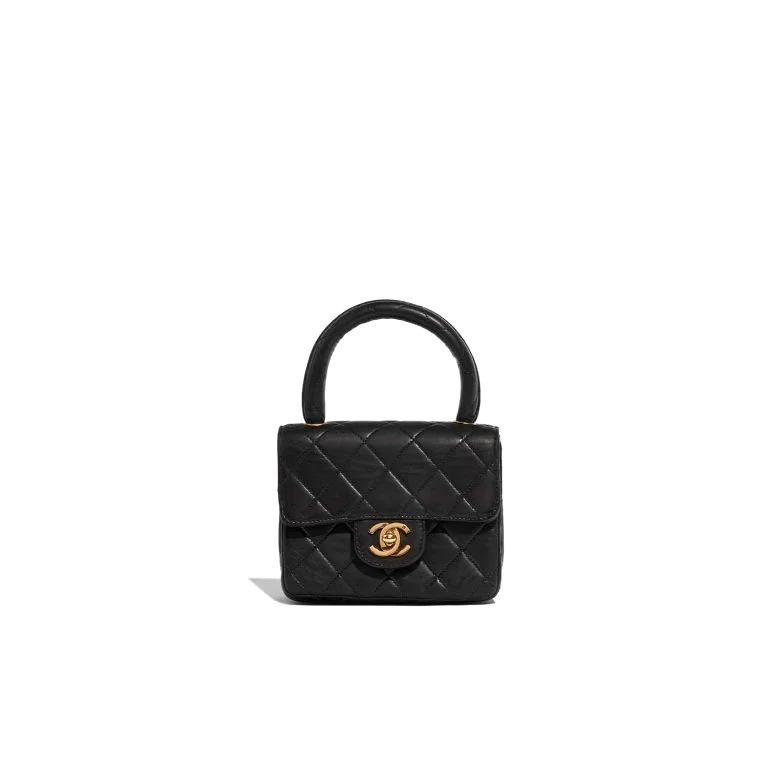 TÚI Chanel Handle Small Lamb Black