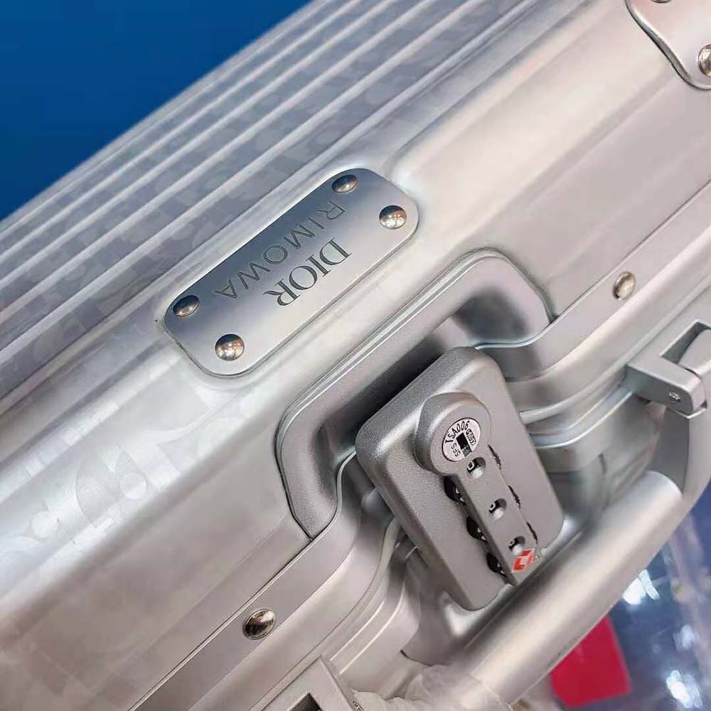 TÚI DIOR RIMOWA Hand Case Gray Dior Oblique Aluminum
