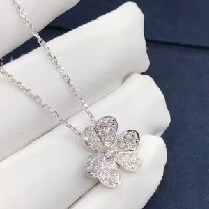 Vòng tay Van Cleef & Arpels Frivole Kim cương vàng trắng 18K