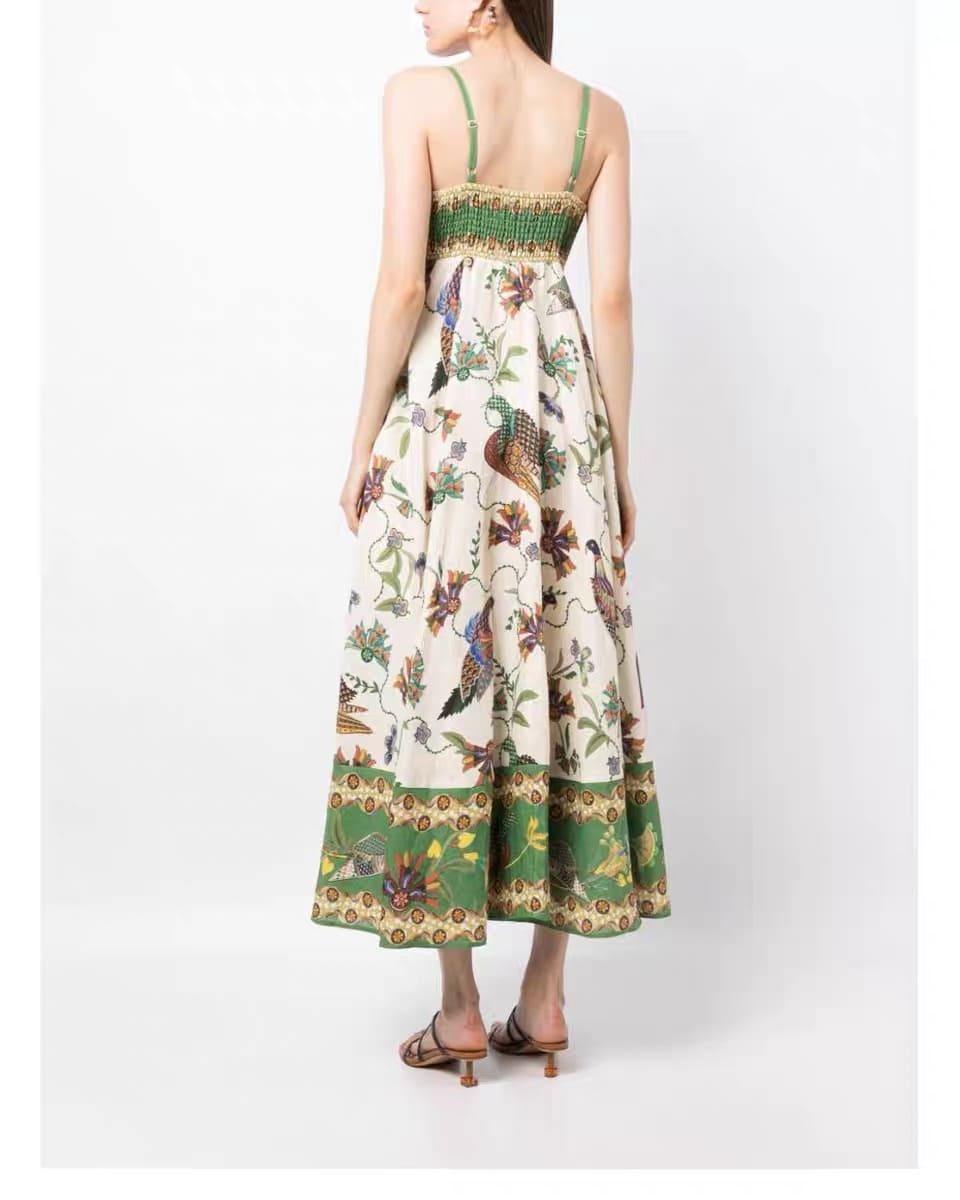 VÁY ALE'MAIS Flower Vintage Dress High Classy