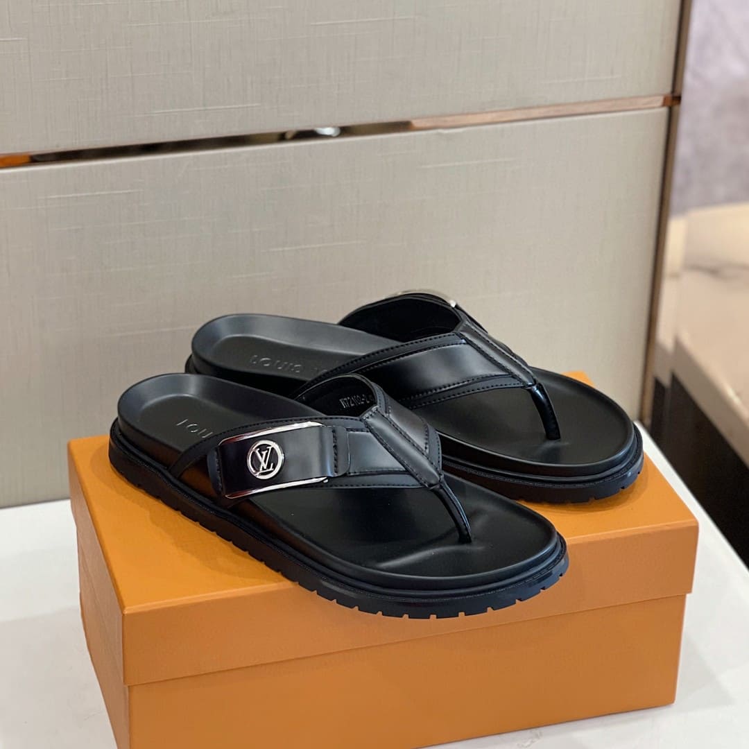 DÉP LOUIS VUITTON TRIANGLE LOGO SANDAL AAA