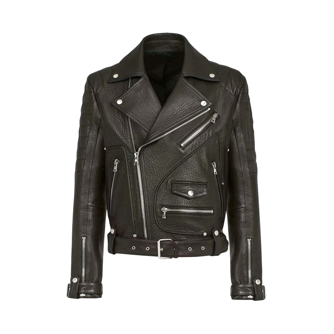 ÁO BALMAIN BIKER LEATHER JACKET TOP QUALITY AAA