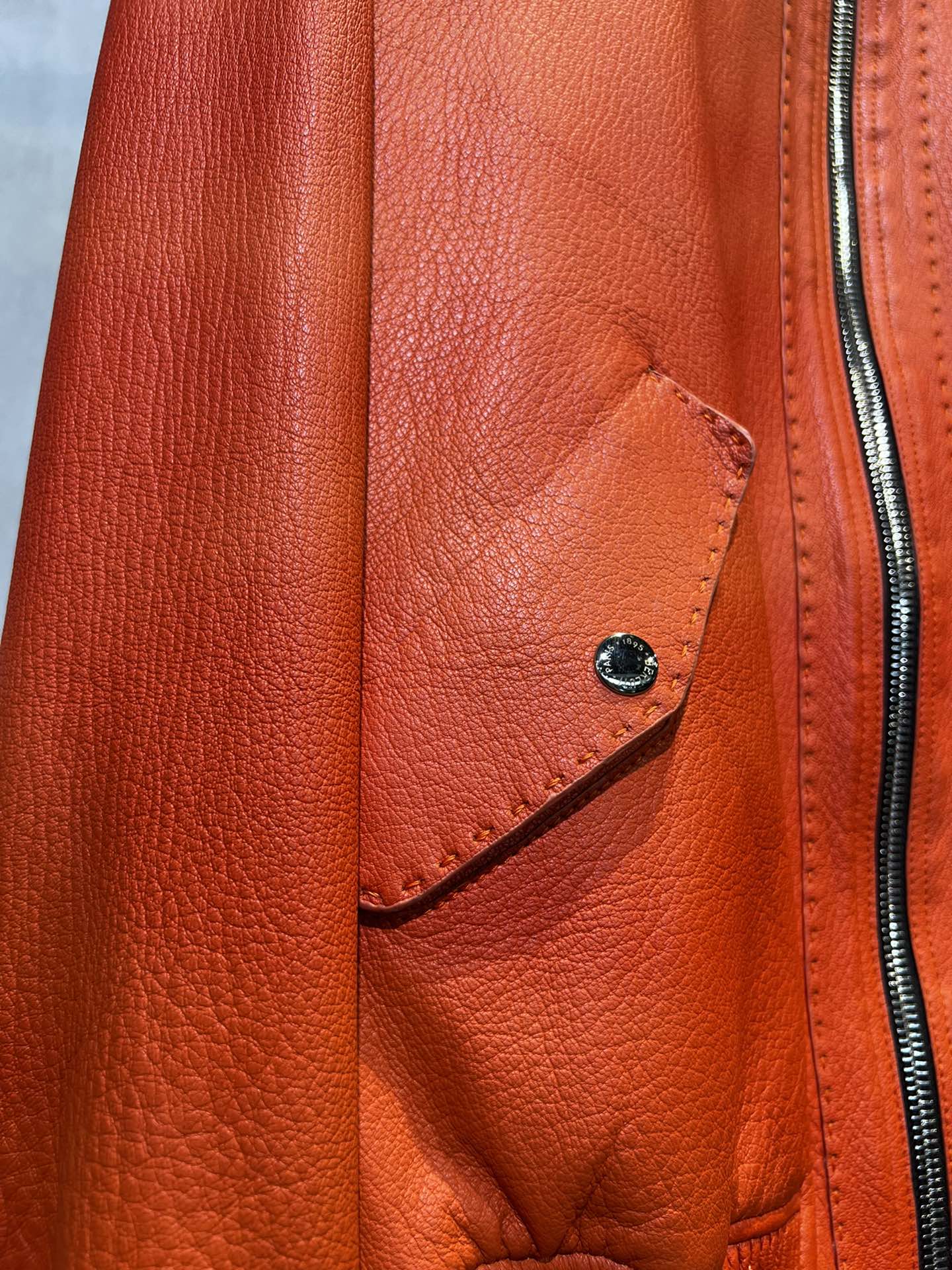 ÁO BERLUTI LEATHER JACKET RED