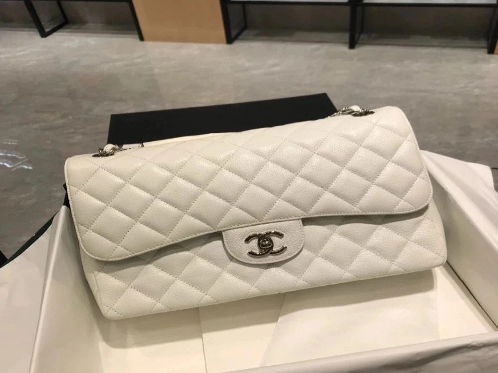 TÚI CHANEL CF CAVIAR WHITE DA HAAS 30