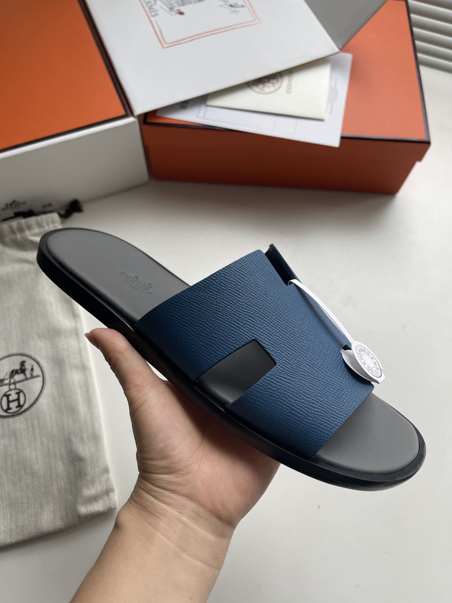 DÉP HERMES IZMIR BLUE H SANDAL AAA