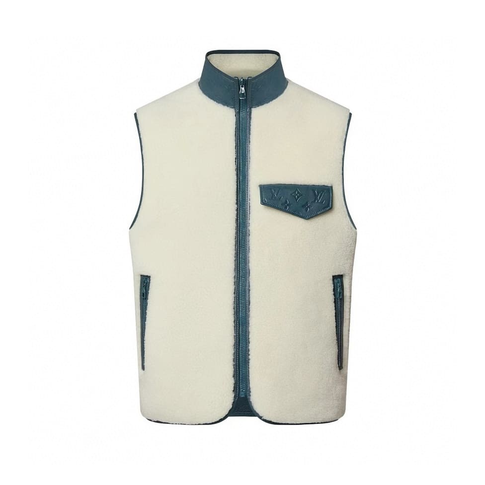 ÁO LOUIS VUITTON VEST FUR LEATHER JACKET TOP QUALITY AAA DA CỪU