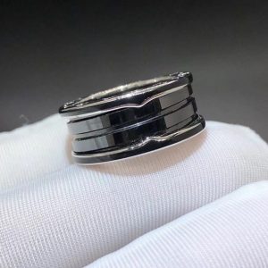 Nhẫn BVLGARI B.Zero1 gốm đen vàng trắng 18K