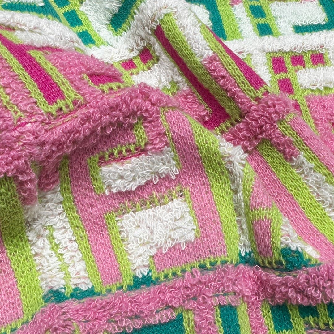 ÁO FENDI Cashmere Green and Pink Sweater