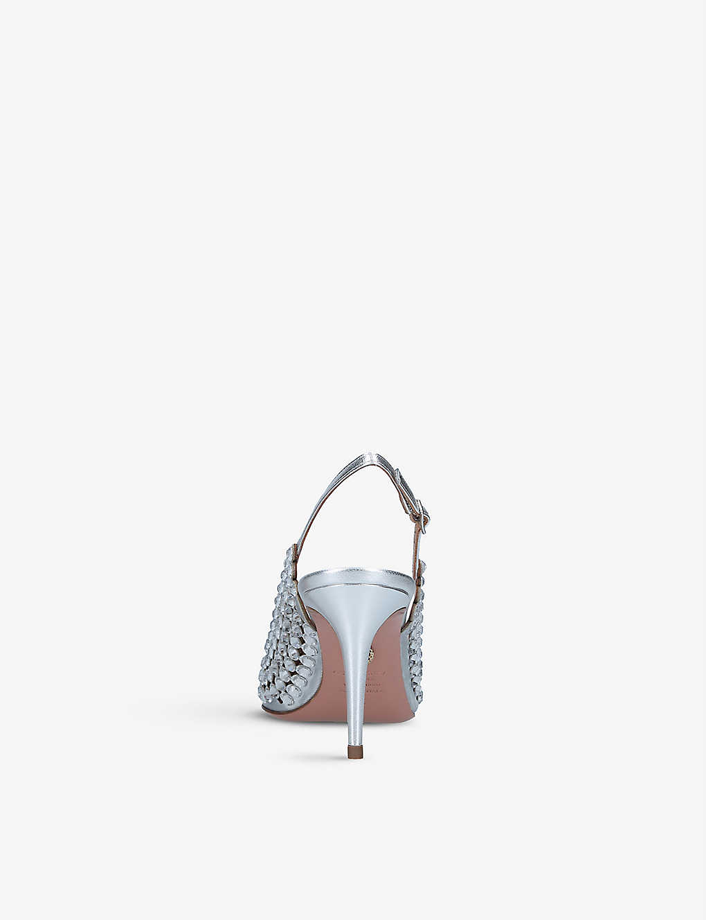 GIÀY AQUAZZURA Tequila 75 leather and crystal heeled sandals