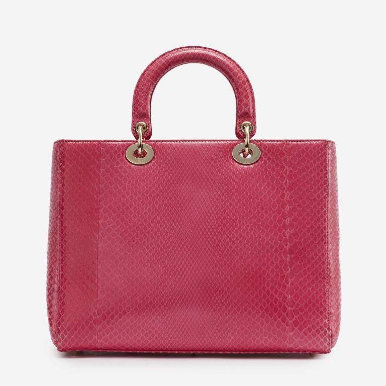 TÚI Dior Lady Large Python Pink da trăn