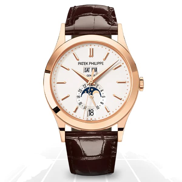 Đồng hồ PATEK PHILIPPE ANNUAL CALENDAR MOON PHASE 5396R-011 mặt số màu trắng