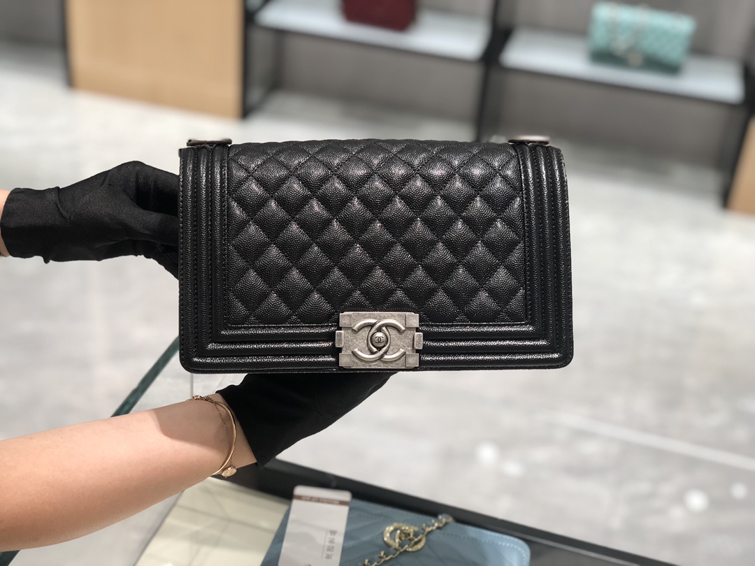 TÚI CHANEL LEBOY LAMBSKIN BLACK DA HAAS 25