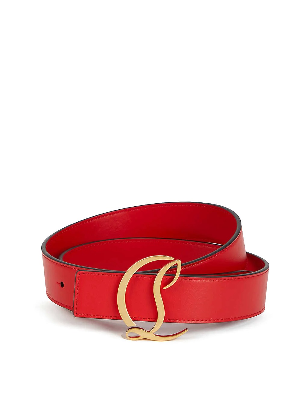 DÂY LƯNG CHRISTIAN LOUBOUTIN Logo-buckle leather belt