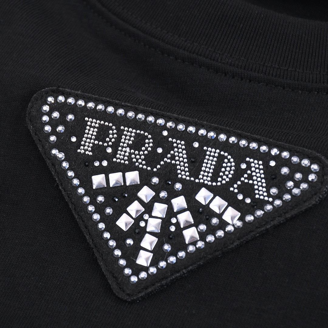 ÁO PRADA print cotton jersey T-shirt