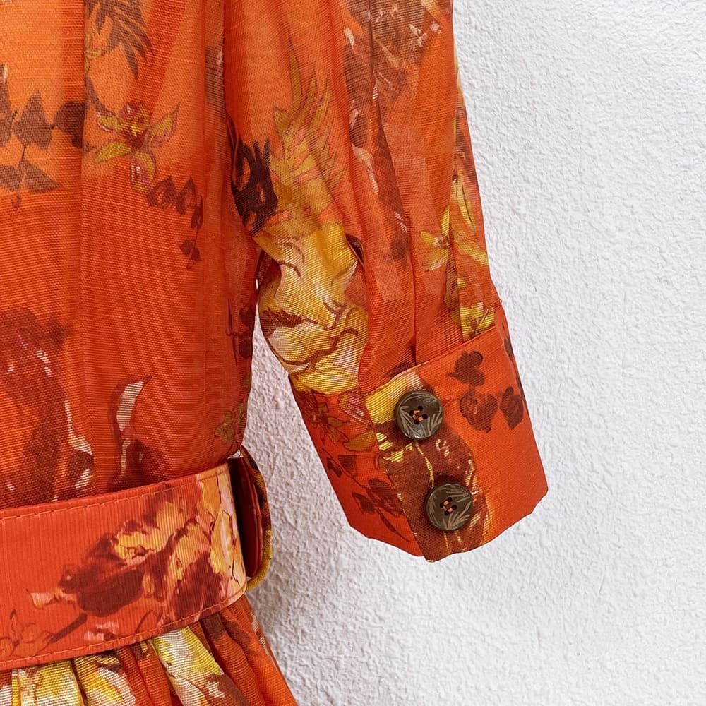 VÁY ZIMMERMANN Vintage Flower Long Sleeve Long Dress High Classy