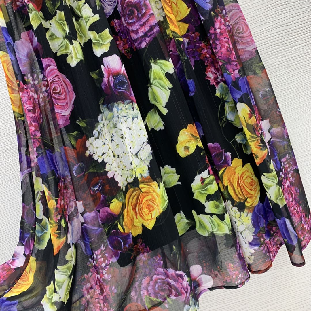 VÁY DOLCE & GABBANA Flower Party Long Dress High Classy