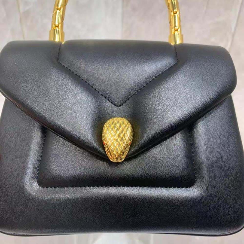 TÚI Bvlgari Women Serpenti Reverse Top Handle-Black