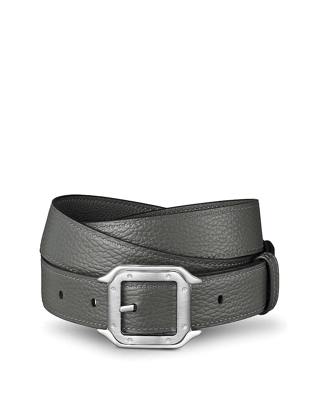 DÂY LƯNG CARTIER Santos de Cartier leather belt
