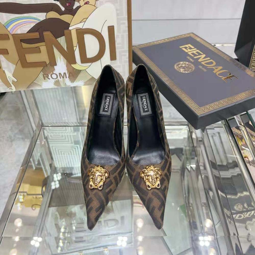 GIÀY FENDACE FF Jacquard Pumps SS2022