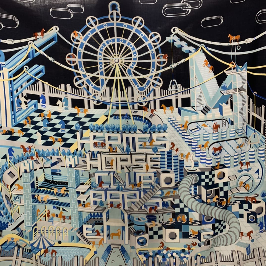 KHĂN HERMES H Family cashmere scarf