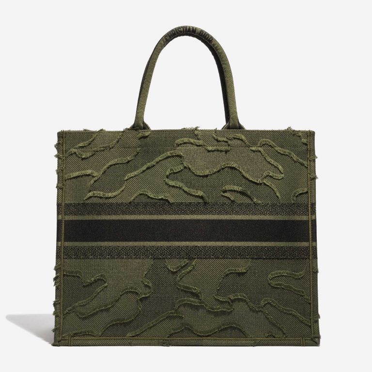 TÚI DIOR Book Tote Large Camouflage Embroidery Canvas Green