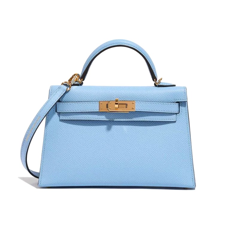 TÚI Hermès Kelly Mini Epsom Blue Celeste
