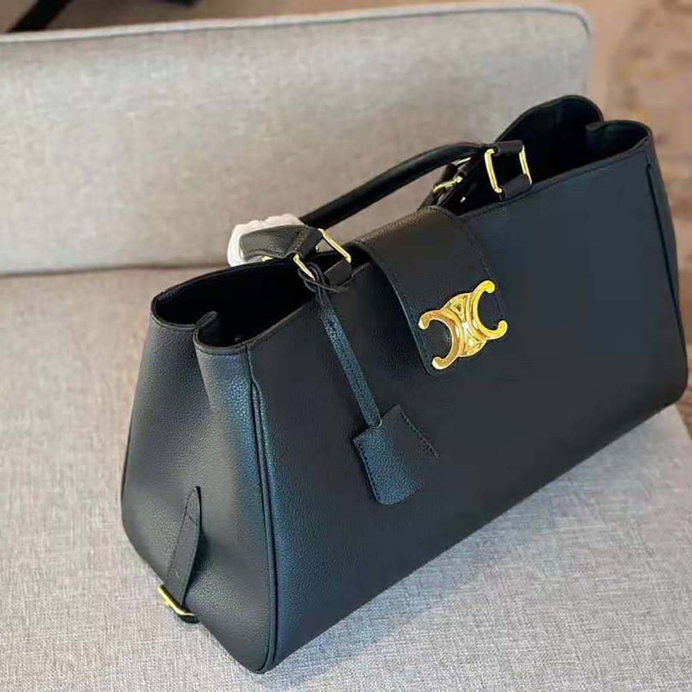 TÚI Celine Women Medium Appoline Bag in Supple Calfskin-Black