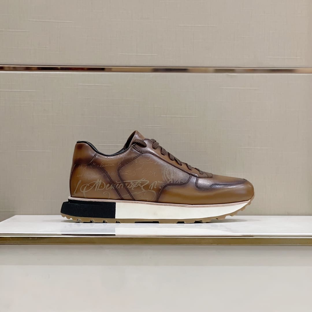 GIÀY BERLUTI SPORT COGNAC HANDMADE TOP QUALITY SHOES AAA
