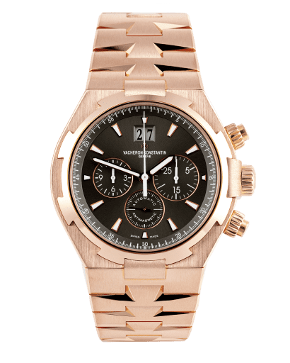 Đồng hồ Vacheron Constantin Overseas Chronograph Rose Gold mặt số màu đen