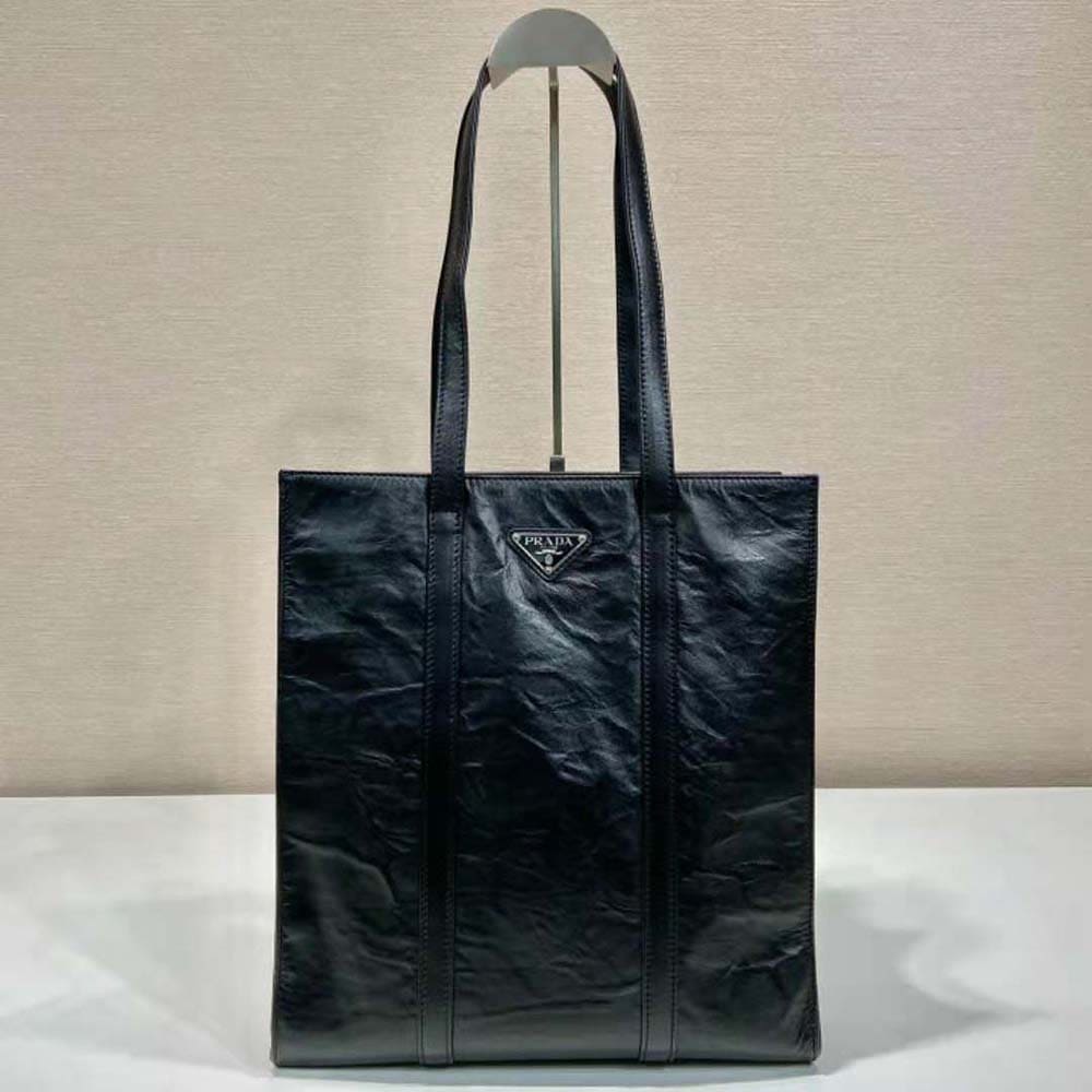 TÚI Prada Women Small Antique Nappa Leather Tote-Black