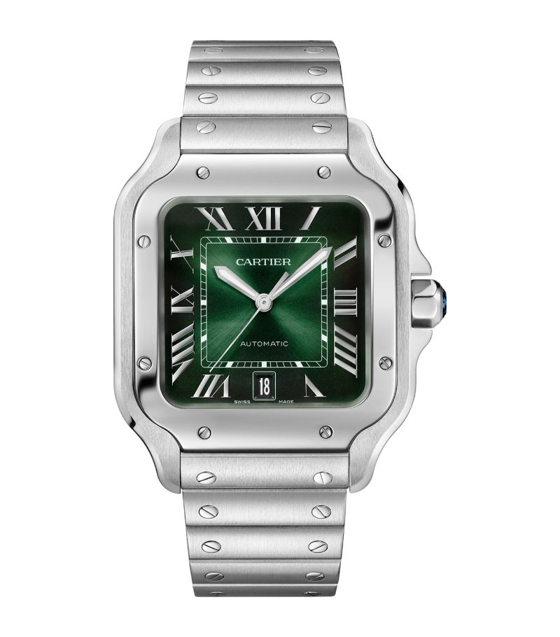 Đồng hồ CARTIER Santos de Cartier 40mm mặt số màu xanh