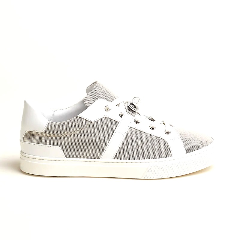 GIÀY HERMES Day Sneaker Prunoir Blanc