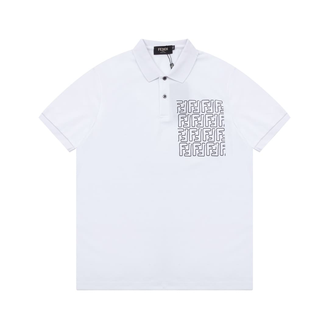 ÁO FENDI POLO SHIRT WHITE MÀU TRẮNG