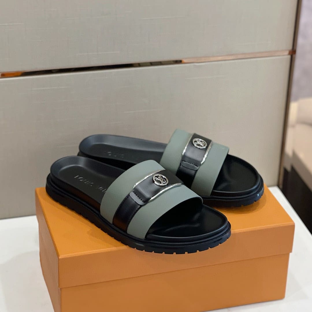 DÉP LOUIS VUITTON LV CIRCLE LOGO SANDAL AAA