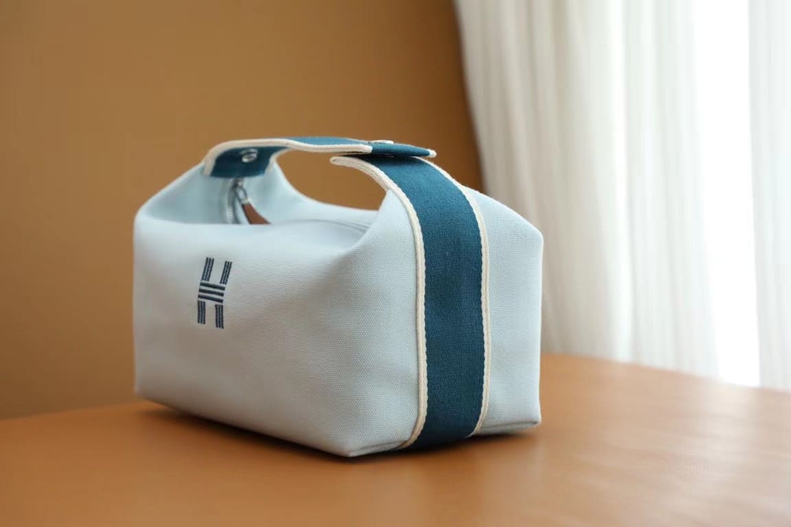 TÚI HERMES TROUSSE DE TOILETTE BRIDE A BRAC PM H MÀU XANH