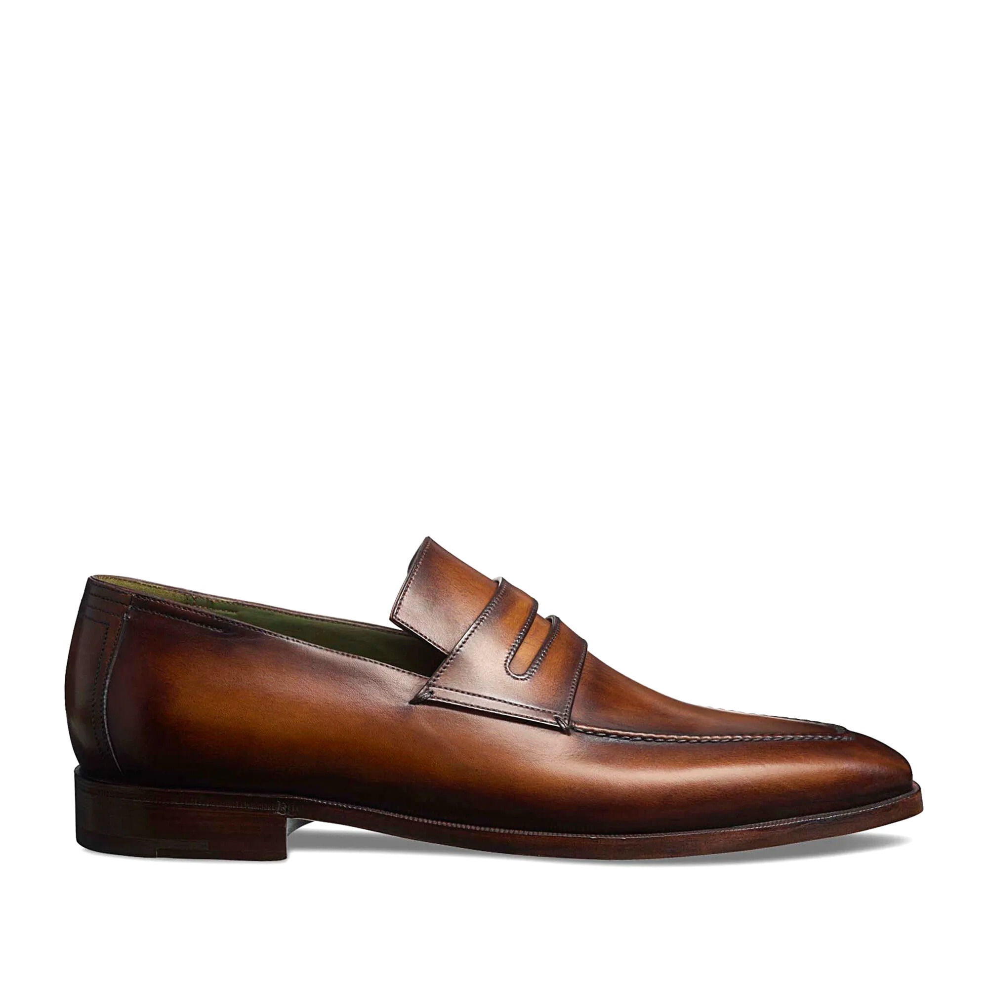 GIÀY BERLUTI Andy Demesure Leather Loafer Tobbaco Bis