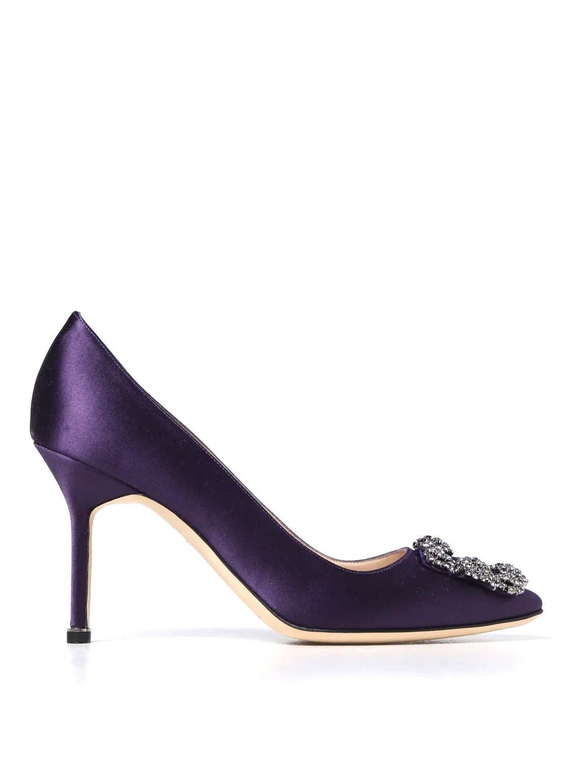 GIÀY MANOLO BLAHNIK Violet satin pumps shoes