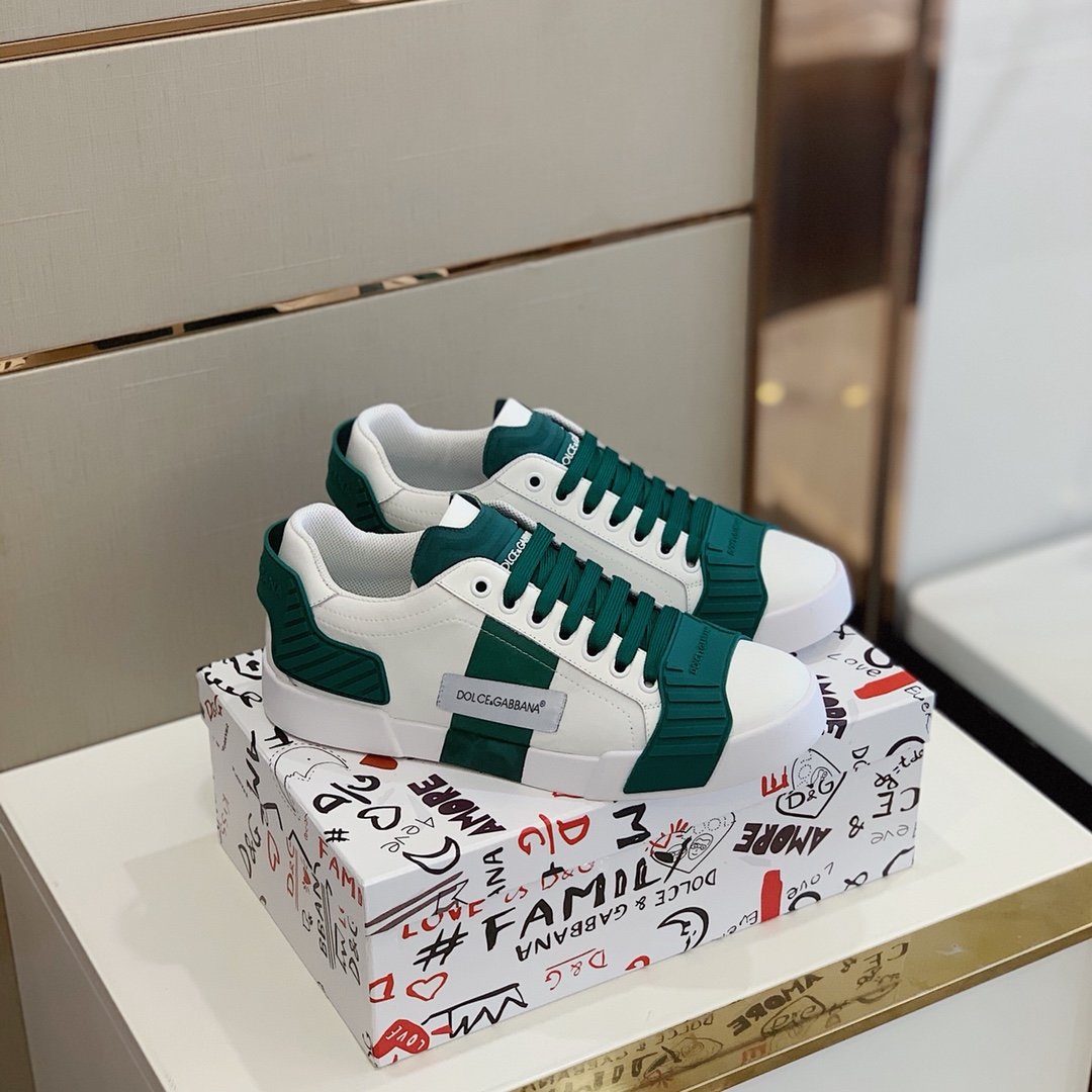 GIÀY DOLCE & GABBANA GREEN WHITE SNEAKERS